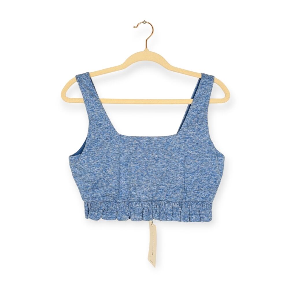 New Thrive Société Heather Ocean Smocked Bra Size L